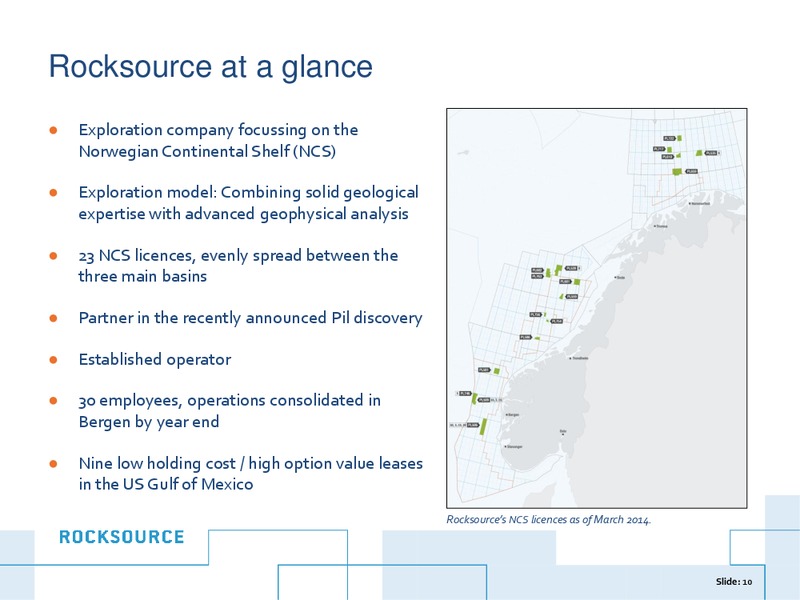 JUNE 2014 INVESTOR PRESENTATION – Rocksource – slide 10
