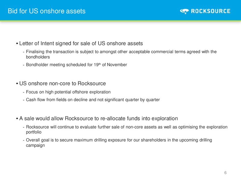 Q3 2010 – Rocksource – slide 6