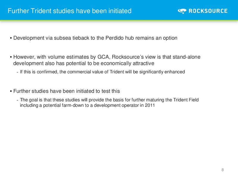 Q3 2010 – Rocksource – slide 8