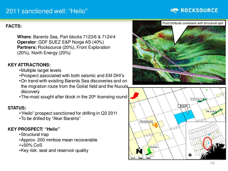 Q3 2010 – Rocksource – slide 19