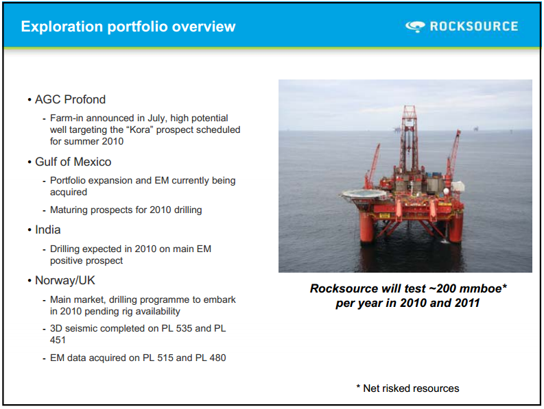 November 2009 Investor Presentation – Rocksource – slide 3