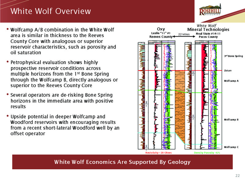 January 2018 Corporate Presentation – Rosehill Resources Inc. – slide 21