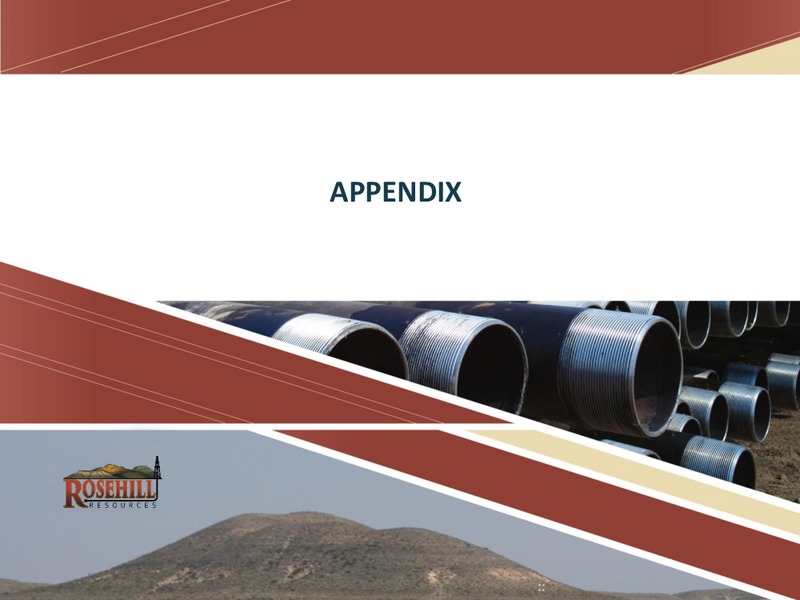 August 2018 Investor Presentation – Rosehill Resources Inc. – slide 21