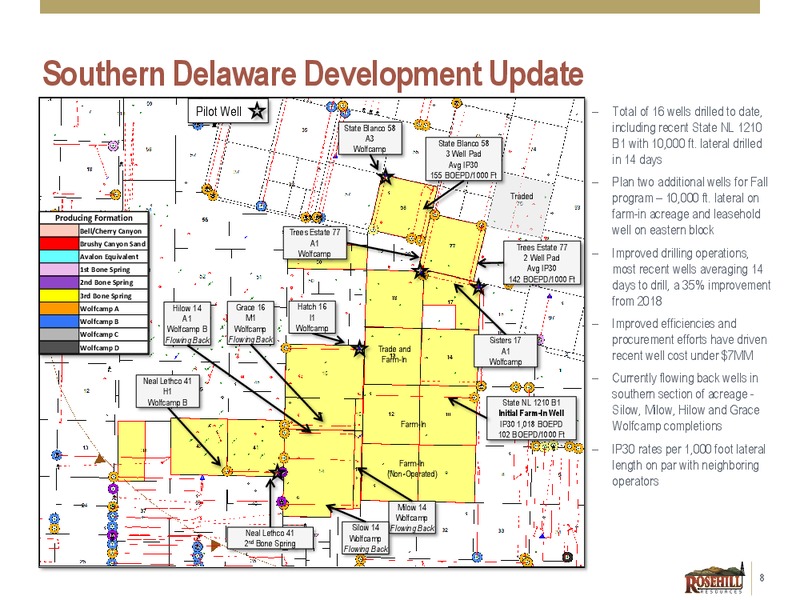 2Q 2019 Earnings Presentation – Rosehill Resources Inc. – slide 7