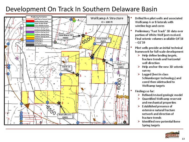 August 2018 Enercom Conference – Rosehill Resources Inc. – slide 12