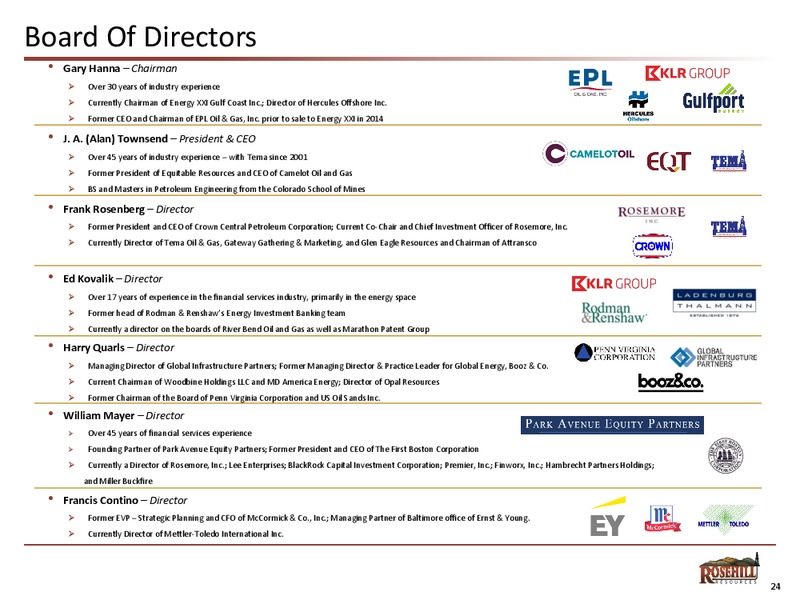 August 2018 Enercom Conference – Rosehill Resources Inc. – slide 23