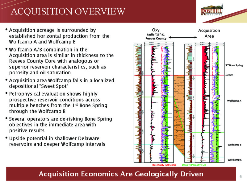 Acquisition Update October 2017 – Rosehill Resources Inc. – slide 5