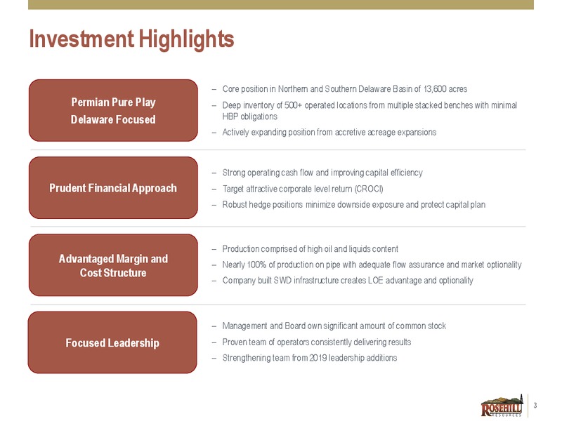 3Q 2019 Earnings Presentation – Rosehill Resources Inc. – slide 2