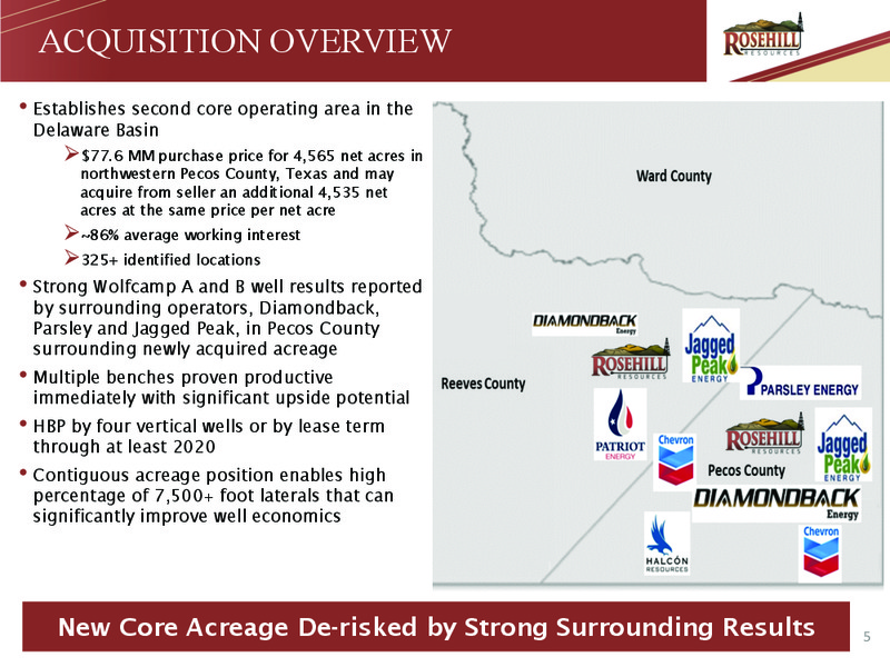 November 2017 Corporate Update – Rosehill Resources Inc. – slide 4