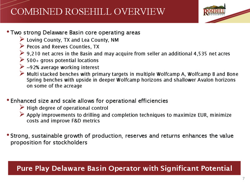 November 2017 Corporate Update – Rosehill Resources Inc. – slide 6