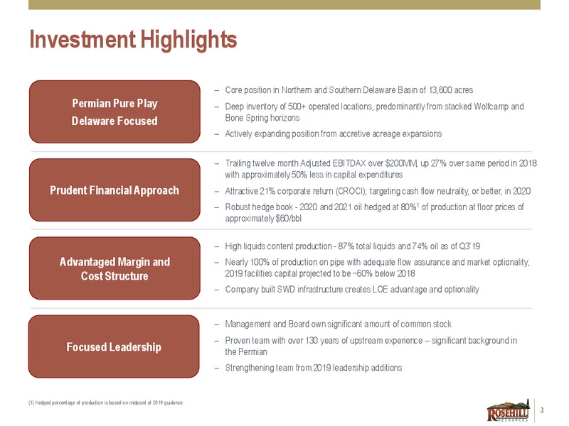 Southwest IDEAS Investor Conference – Rosehill Resources Inc. – slide 2