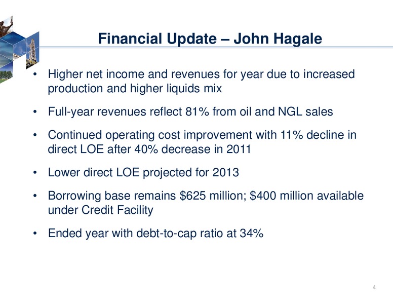 Q4 Full Year 2012 Earnings Review – Rosetta Resources, Inc. – slide 4