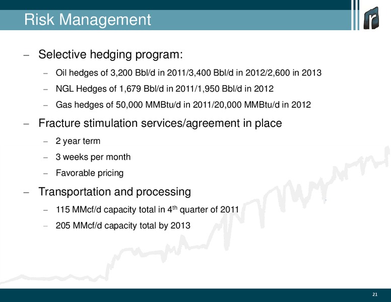 April 2011 OGIS – Rosetta Resources, Inc. – slide 19