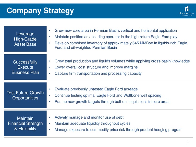 RBC Global Energy Power Conference – Rosetta Resources, Inc. – slide 2