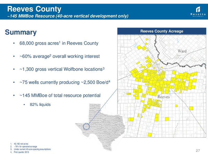 RBC Global Energy Power Conference – Rosetta Resources, Inc. – slide 26