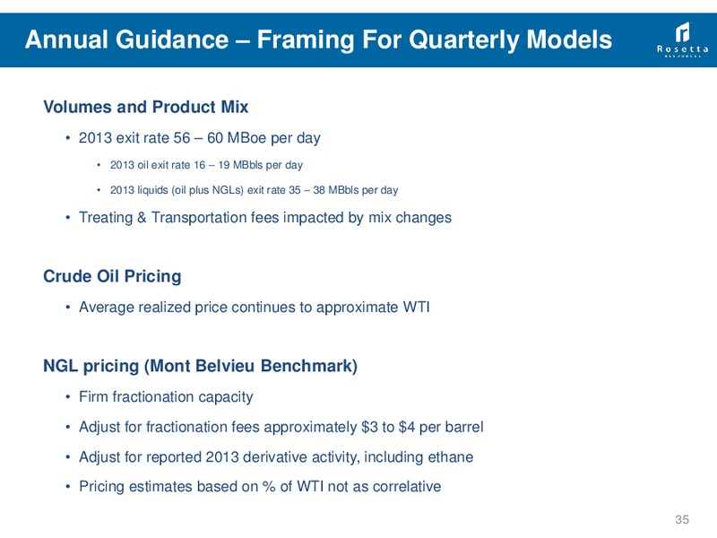 RBC Global Energy Power Conference – Rosetta Resources, Inc. – slide 34