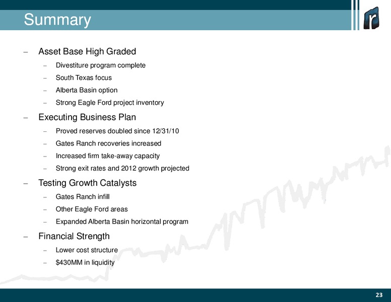 Johnson Rice Company 3rd Annual Energy Conference – Rosetta Resources, Inc. – slide 23
