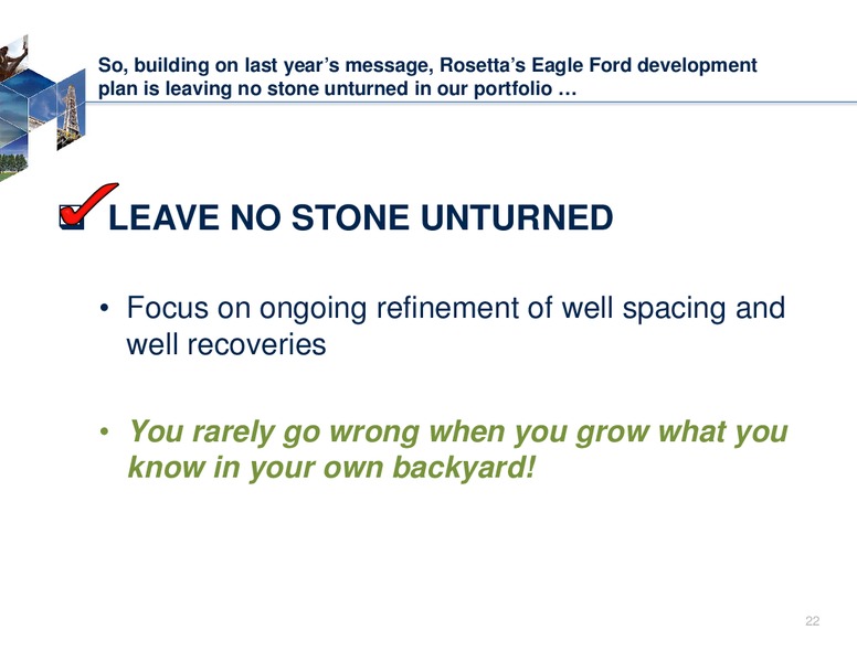 DUG Eagle Ford  Conference – Rosetta Resources, Inc. – slide 20