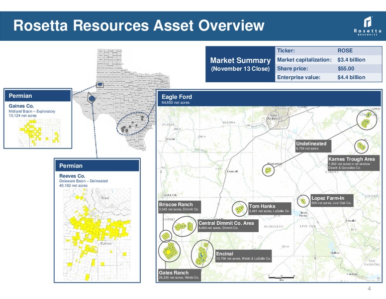 BAML Global Energy Conference – Rosetta Resources, Inc. – slide 3