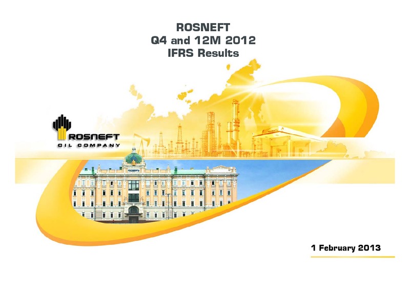 Q4 and 12 Months Results – Rosneft Oil Company – slide 1