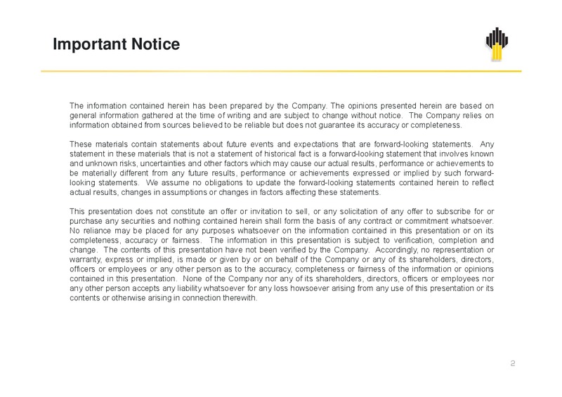 Q3 2013 RESULTS – Rosneft Oil Company – slide 2
