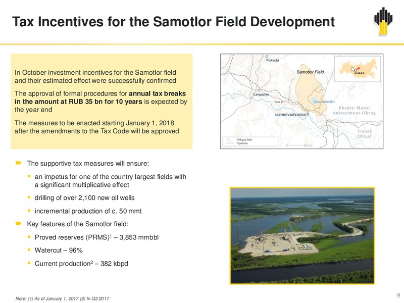 Q3 and 9M 2017 – Rosneft Oil Company – slide 8