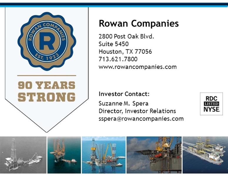 CREDIT SUISSE ENERGY SUMMIT – Rowan Companies plc – slide 31