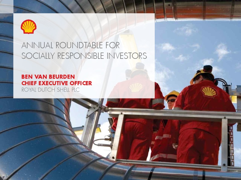 Socially Responsible Investor Briefing – Shell – slide 15