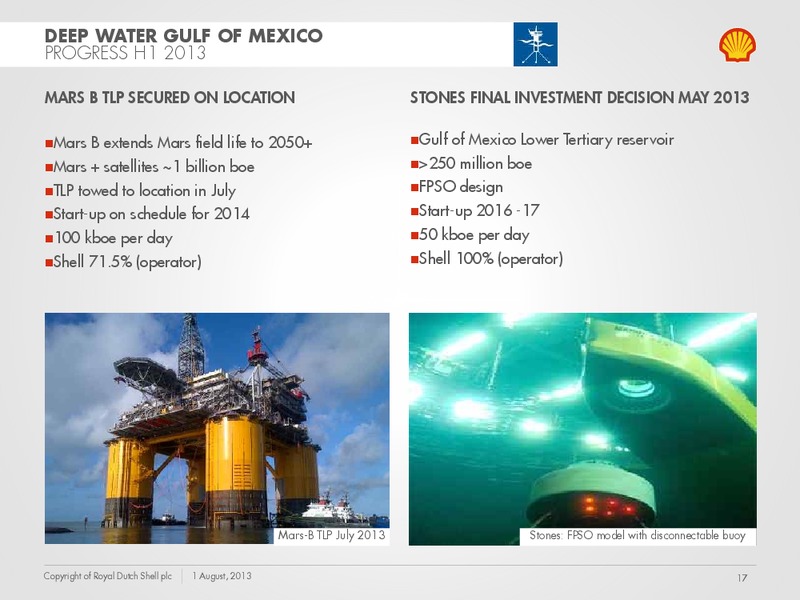 Q2 2013 Earnings Call – Shell – slide 16