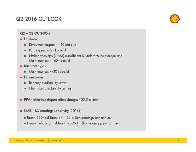 Company Update: 1Q 2016 Results – Shell – slide 14