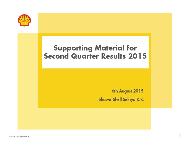 Q2 2015 Results – Shell – slide 1