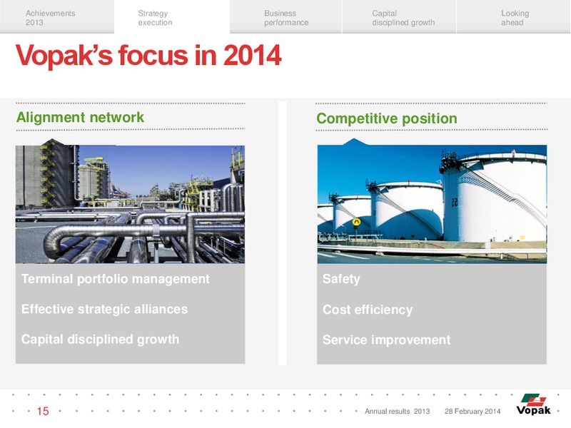 2013 Earnings Call – Royal Vopak – slide 14