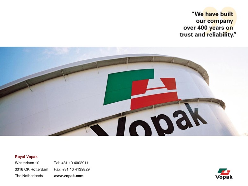 Q1 2013 Sales Trading Statement Call – Royal Vopak – slide 27
