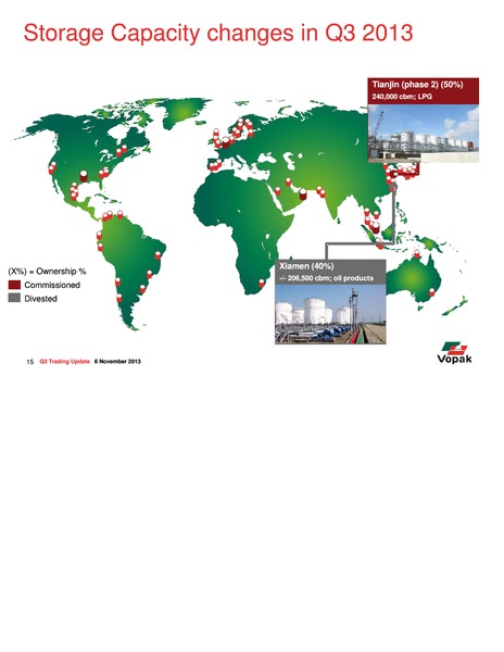 Q3 2013 Trading Update – Royal Vopak – slide 15