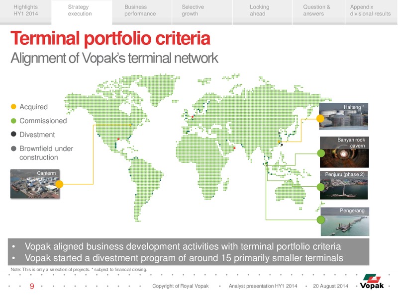 H1 2014 Earnings Call – Royal Vopak – slide 8