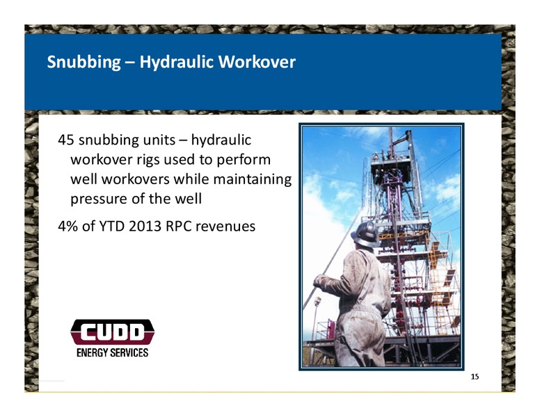 JOHNSON RICE COMPANY ENERGY CONFERENCE – Rpc Inc. – slide 15