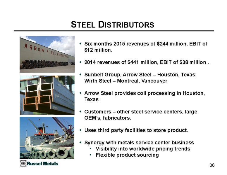 June 2015 Investor Presentation – Russel Metals Inc. – slide 36
