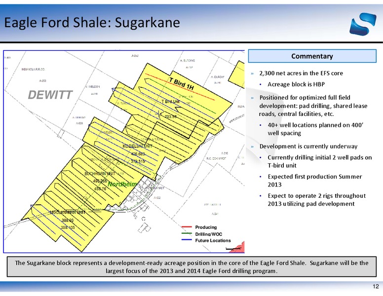APRIL 2013 COMPANY UPDATE – Sabine Oil & Gas Corp – slide 12