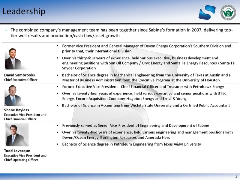 MAY 2014 INVESTOR PRESENTATION – Sabine Oil & Gas Corp – slide 4