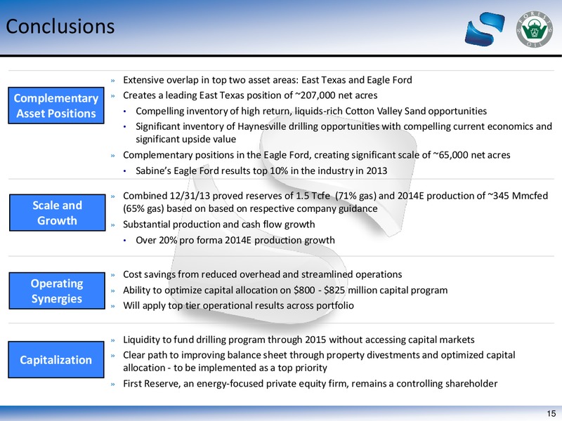 MAY 2014 INVESTOR PRESENTATION – Sabine Oil & Gas Corp – slide 15