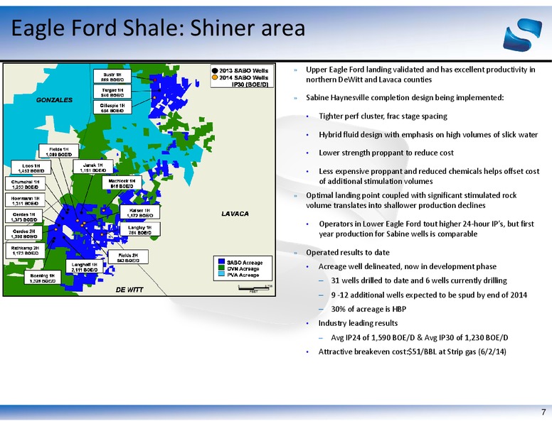 GHS 100 ENERGY CONFERENCE – Sabine Oil & Gas Corp – slide 7