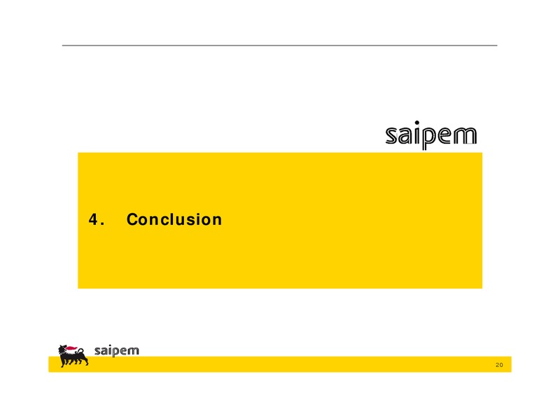 INVESTOR PRESENTATION – Saipem Spa – slide 19