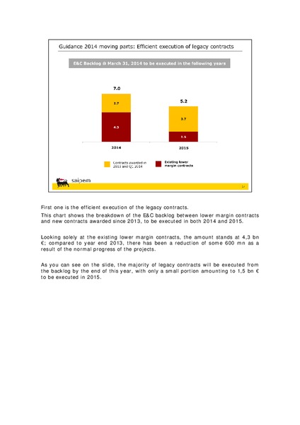 1Q 2014 Consolidated Results – Saipem Spa – slide 21