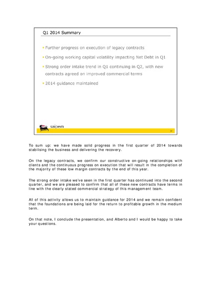 1Q 2014 Consolidated Results – Saipem Spa – slide 24