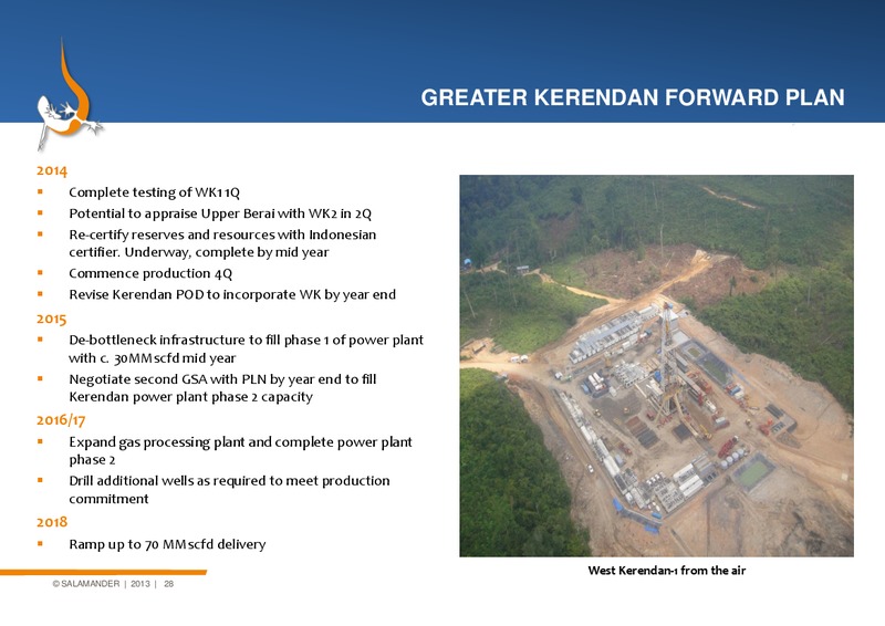 Full year Results – Salamander Energy Plc – slide 27