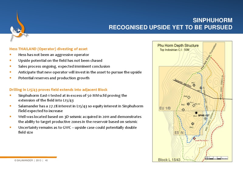Full year Results – Salamander Energy Plc – slide 39