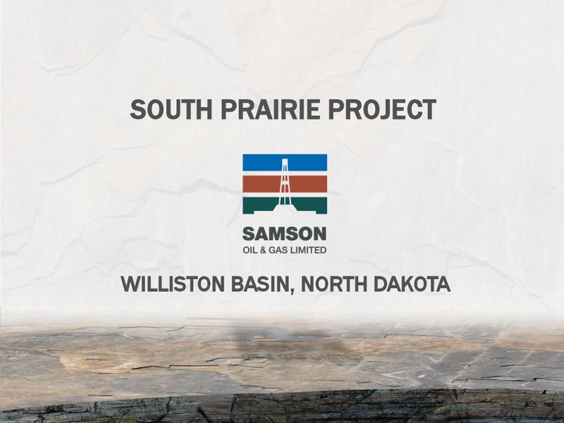 SIDOTI CONFERENCE – Samson Oil & Gas Limited – slide 26