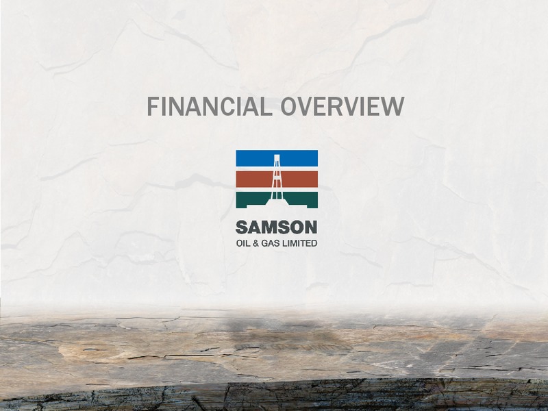 IPAA OGIS NEW YORK CONFERENCE – Samson Oil & Gas Limited – slide 28