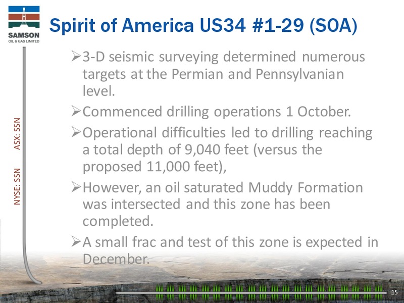 AGM PRESENTATION – Samson Oil & Gas Limited – slide 15