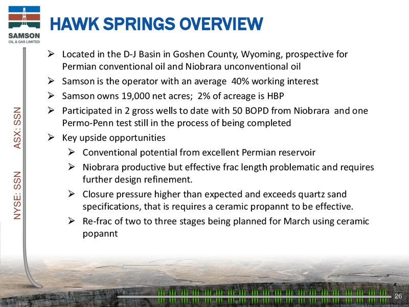 Investor Presentation – Samson Oil & Gas Limited – slide 25